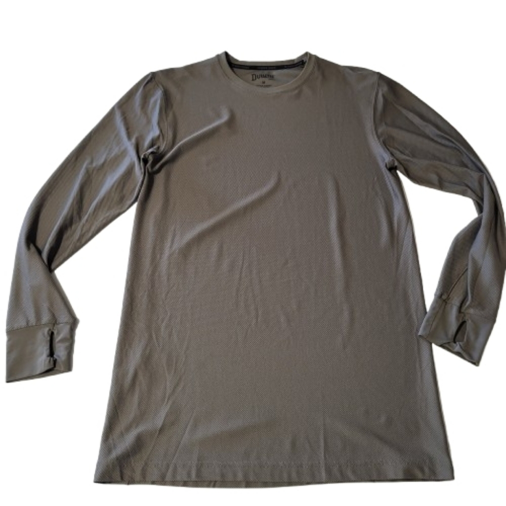 Duluth Trading Co Buck Naked Base Layer Shirt‎ Grey Long Sleeve Thin Men's M